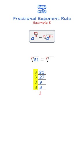 EXAMPLE 8 | FRACTIONAL EXPONENT RULE of EXPONENTS | Algebra | Math | Kaya mo to!