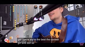 Justin Bieber tik tok直播时《Favorite girl》录屏
