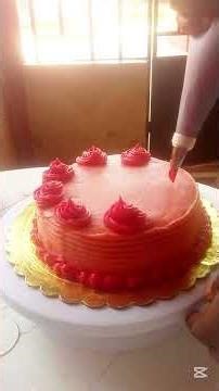 This pink cake came out so beautiful ♥️