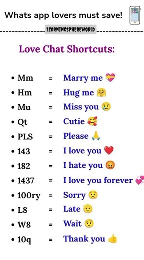 Love Chat Shortcuts You Need to Know! ❤️📱