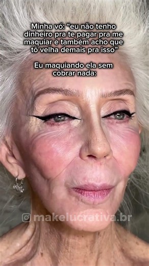 MAQUIANDO MINHA VÓ SEM COBRAR NADA #maquiagemprofissional #truquesdemaquiagem #dicasdemaquiagem