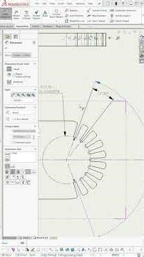 Solidworks - dimension a semi-circular pattern - wedge cutouts#Solidworks #circular pattern