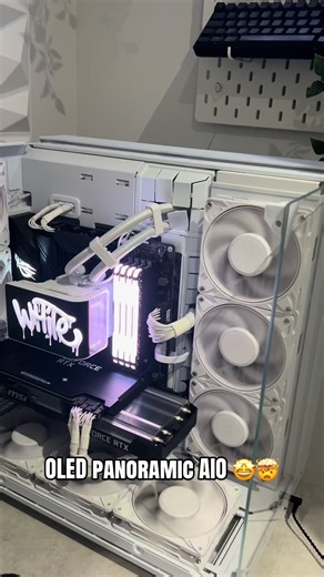 OLED Panoramic AIO 🤩🤯 #techtok #tech #PC #setup #aio