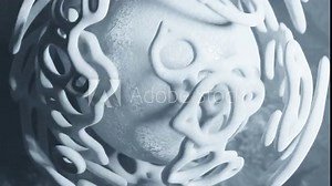 Sphere Shapes Rotating in a 3D animation