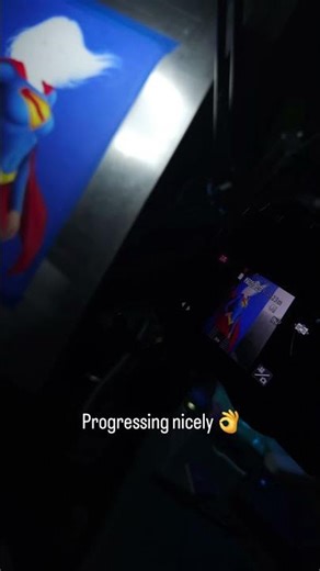 Supergirl painting is getting there... #supergirl