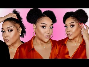 🔥Bald Spot Camouflage: Two Afro Puff Tutorial for Traction Alopecia Queens!