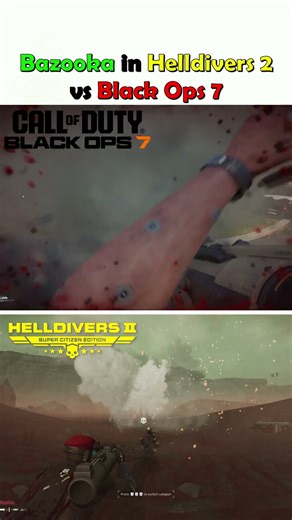 Bazooka in Helldivers 2 vs Black Ops 7