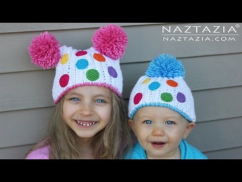 HOW to CROCHET BIRTHDAY PARTY HATS - DIY Tutorial by Naztazia