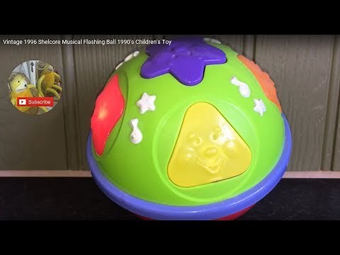 Vintage 1996 Shelcore Musical Flashing Ball 1990's Children's Toy