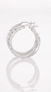 925 Sterling Silver X Diamond-cut Hoops, Real Solid Sterling Silver Hand Engraved Hoop Earrings, Fine and Classy Jewelry, by TILO Jewelry - Etsy