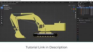 Excavator Rigging Animation in Blender #blender #blender3d #mechanism...