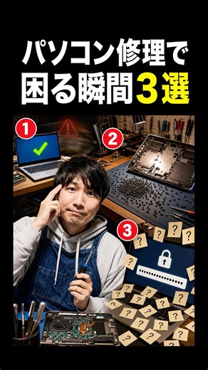 パソコンの修理で困る瞬間3選