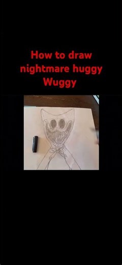 How to draw nightmare huggy Wuggy ￼