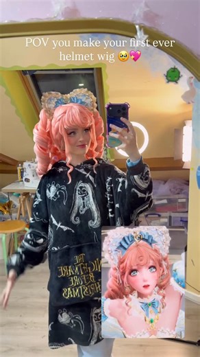 Rosie on Instagram: "Making Timeless Melody Wig from @infinitynikki_en ! 💙🌟 Hi so here is a sneak peak of the finished wig and I cannot tell you guys how incredible proud I am rn 🥹 I have the final making part ready to post but I could not resist sharing this video because it was the moment I realised that I had not only learnt a new skill but had managed to pull off stage one of a dream project I never thought I would be skilled enough to even attempt so this genuinely means the world to me