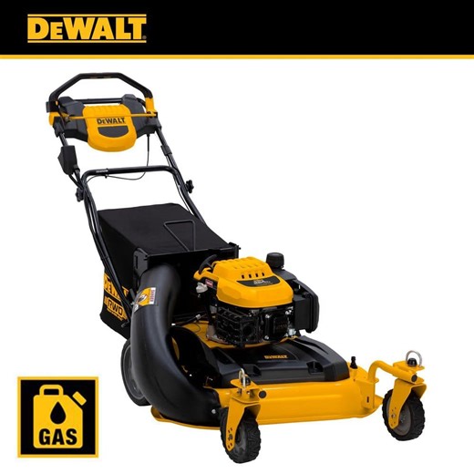Check The Home Depot's Q&A Before Buying: DEWALT 28 in. 224cc E-GOV Engine 3-in-1 Gas RWD Self-Propelled Lawn Mower with High Rear Wheels