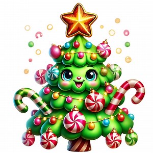 Cute Christmas Tree Clipart | 10 High-quality Jpgs | Adorable Christmas Tree Clipart Bundle | Holiday Decor | Printables | Commercial Use - Etsy