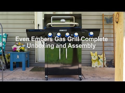Even Embers 4 Burner Gas Grill Complete Assembly and How to Assemble a Gas Grill Completely