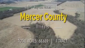 Upcoming Mercer County, IL Land Auction for The Joan M. Mack Estate on Wednesday, May 10th. Selling 68.639 acres in 1 tract. This farm represents productive, tillable soil and wooded areas suitable for recreational purposes. | Sullivan Auctioneers