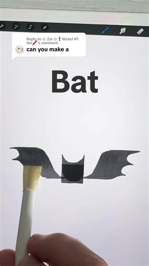 Creating Bat Calligraphy in Procreate