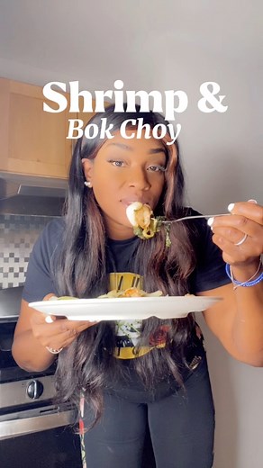 Garlic Shrimp & Bok Choy Be So 🔥 #mealideas #ingredients | Denetria Nene Baker