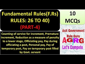 Fundamental Rules(FRs): PART-4