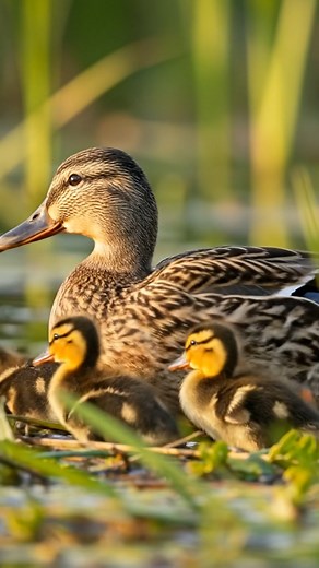 Tender Moments in the Marsh — Mallard Duck Family 😍 #birdswatching #photographer #birdsofinstagram #birds #animals #nature #birdwatchers | Saving Birds