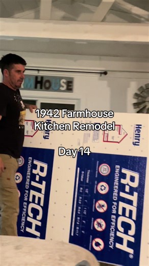 1942 Farmhouse Kitchen Remodel Day 14 Today started with another trip to the dump, 2,200 pounds left behind. That brings the total to 6,000 pounds we hauled out of here. We made our way to the hardware store. A couple returns and a few things we realized we needed… vapor barrier and wire for the 3-way switches so we can control the lights from two locations. The house was a little livelier today. Friends stopped by and jumped right in to help with more wiring. There’s something special about fri