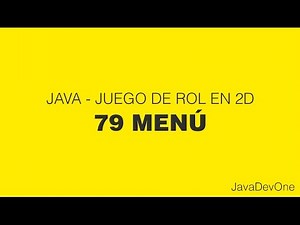 Java - Juego de rol 2D - 79 Menú