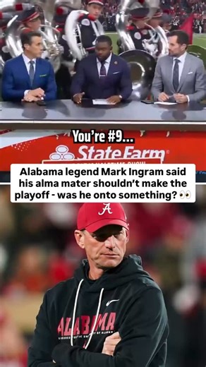Mark Ingram was adamant that Alabama should miss the CFP after losing to Georgia in the SEC Title Game - and he might’ve been spot on 😮‍💨 (🎥 via CFBONFOX / X) | DraftKings