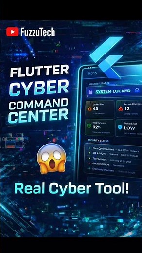This cyber dashboard looks like govt hacking software – but it’s real Flutter code 😳 #flutter