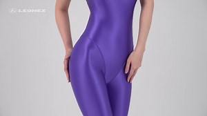 Watch LEOHEX Satin Lycra Unitard Spandex Catsuit Shiny Bodysuit on Amazon Live