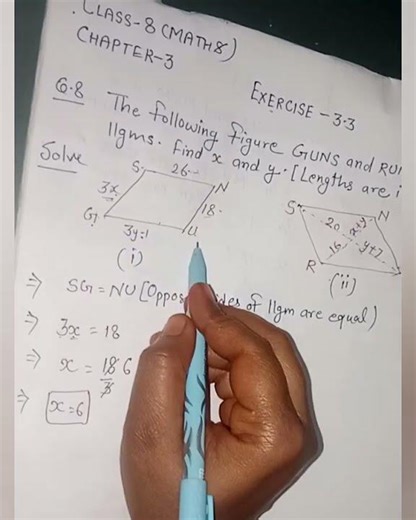 Class 8 chapter 3 exercise 3.3 question 8 #maths #class 8