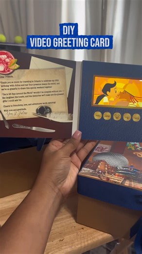 @queenyennifer_ on Instagram: "Video Greeting cards are the best keepsakes and thank you gifts for any occasion and here’s how I made mine! Let me know if you all want a video on what I put in our goodie bags? 👀 #videogreetingcards #disney #goodiebags"