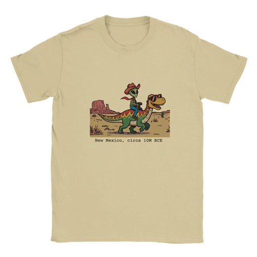 Funny Alien Riding Dinosaur T-shirt - New Mexico, Circa 10M BCE UFO Enthusiast Tee - Etsy