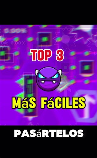 Top 3 demons más fáciles de Geometry Dash