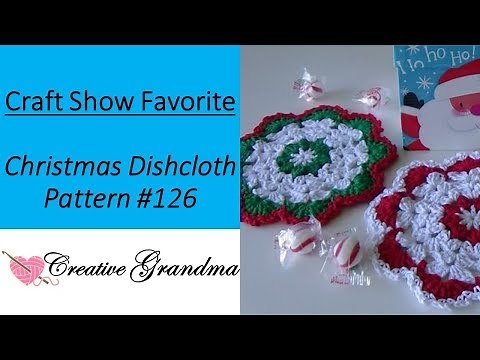Christmas in July - Crocheted Christmas Dishcloth - Gift ideas