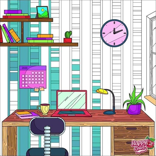 [Happy Color] Working room #10
