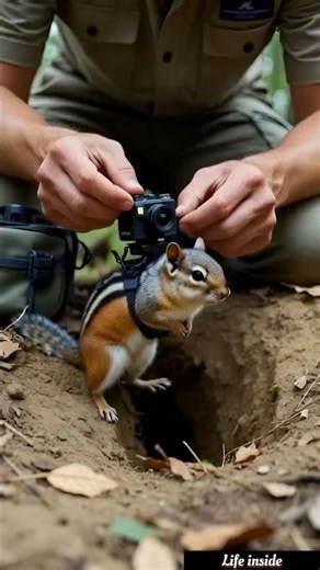 Millions of tunnels under the chipmunk 🐿 | squirrel #earthnature #shorts