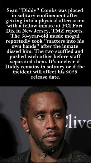 Sean 'Diddy' Combs Thrown in Solitary After Prison Fight – Dissed Inmate Sparks Brawl