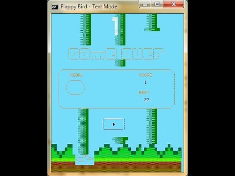 Batch Game: [Colours, Sound] Flappy Bird in Batch Script File