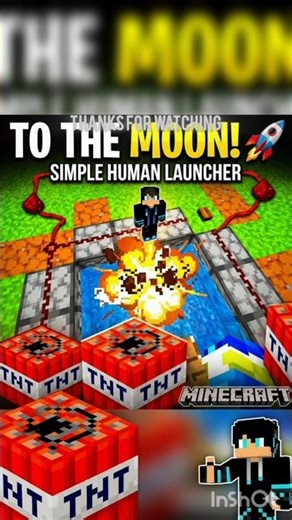How to Build a Simple Human Launcher in Minecraft#Minecraft #MinecraftTutorial #Redstone #GamingTips
