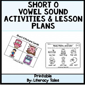 Short O Vowel Sound Activities Worksheets and Lesson Plans Unit