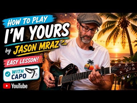 I'm Yours: Learn Jason Mraz (Guitar Lesson Tutoria)l Rhythm and Lead guitar (Capo, Chords & Tabs)