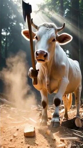 Hardworking Cow Builds Beautiful House For Her🐄🏡 | Emotional AI Story | #shorts