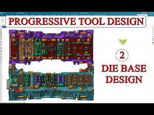 PROGRESSIVE DIE DESIGN 2 - Press Tool design | Sheetmetal Die Design tutorial or Press tool design