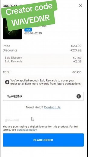 How to enter creator code on Epic Games Store