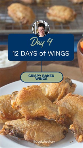 45K views · 7.7K reactions | The crispiest wings ever. It’s Day 4 of 12 DAYS OF WNGS and today I’ll show you the secret to making the crispiest baked chicken wings. Comment “save” and I’ll DM you the recipe. #12daysofchickenwings #chickenwings #chicken #wings #crispywings https://thecookful.com/bake-chicken-wings-crispy/ | Cook the Story | Facebook