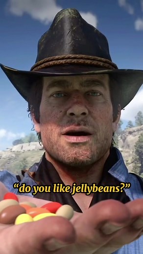 Arthur Morgan Enjoying Jelly Beans in Red Dead Redemption 2