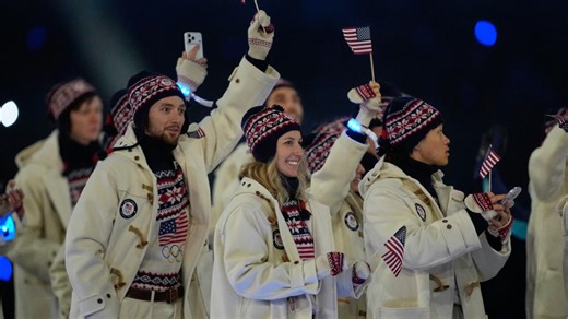 When does Team USA march in the Opening Ceremony for the Winter Olympics?