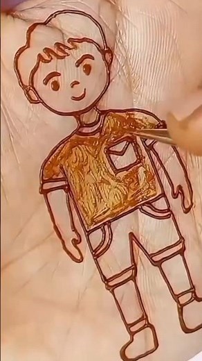 Boy Mehendi Design 🧿✨ | Simple & Stylish Henna #shorts